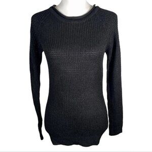 Ambiance Apparel Black Knit Sweater Top
